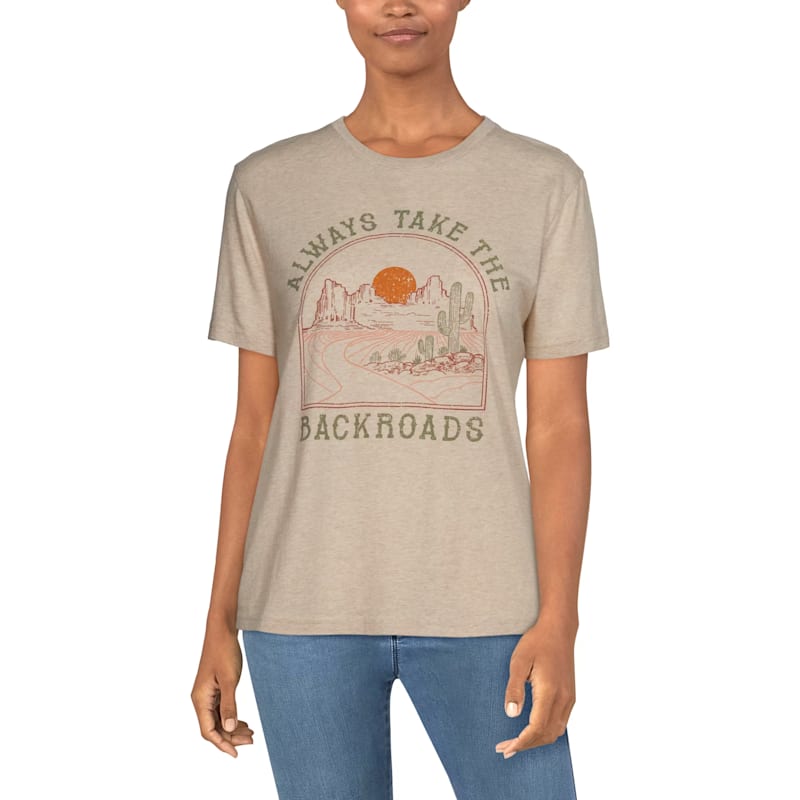 Natural Reflections Take the Backroads Graphic Short-Sleeve Tee