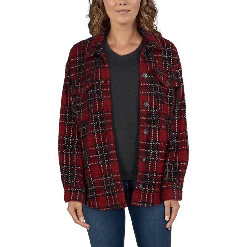 Natural Reflections Plaid Shirt Jacket