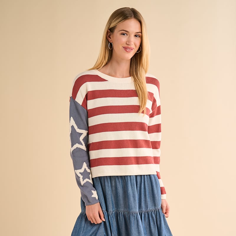 Natural Reflections Vintage Flag Sweater
