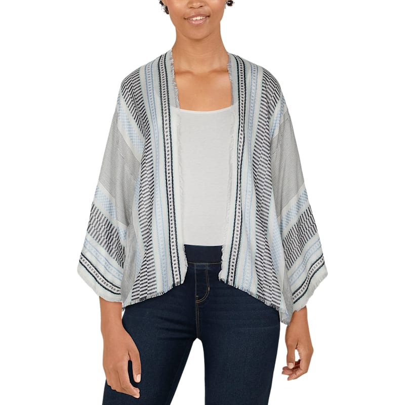 Natural Reflections Chambray Stripe Kimono