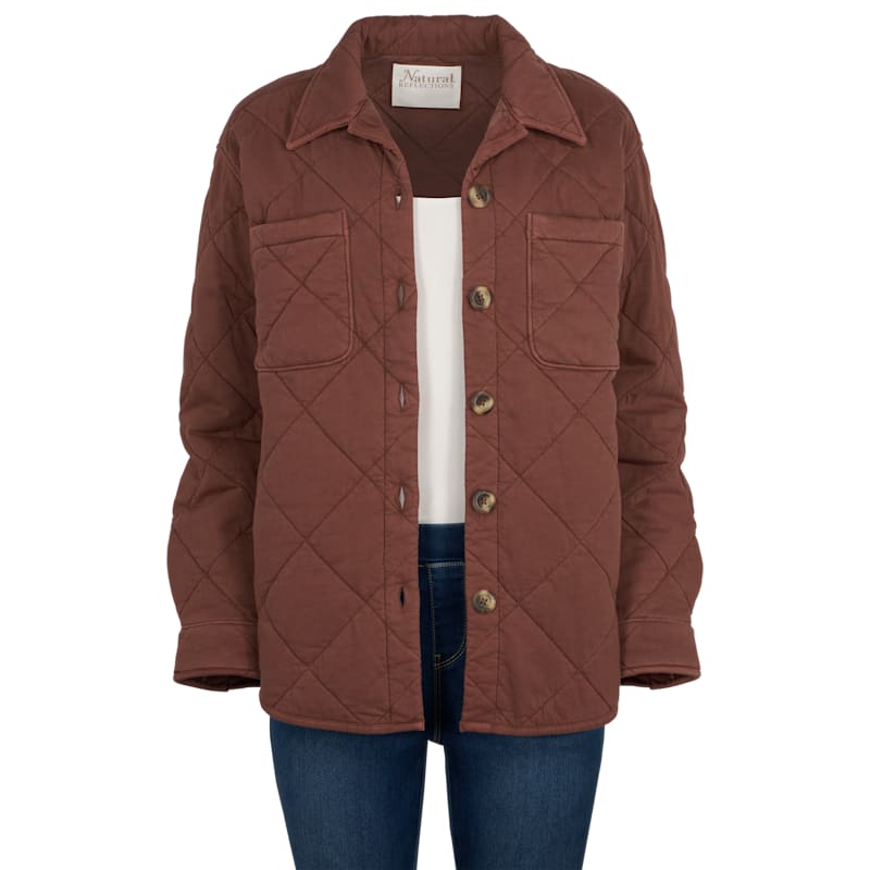Natural Reflections Quilted Shirt Jacket