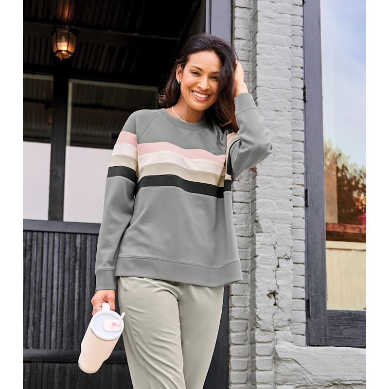 Natural Reflections Retro Stripe Sweatshirt