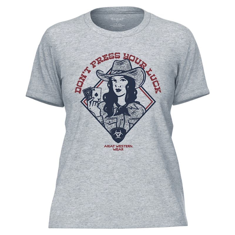 Ariat Don't Press Your Luck Graphic Short-Sleeve T-Shirt for Ladies