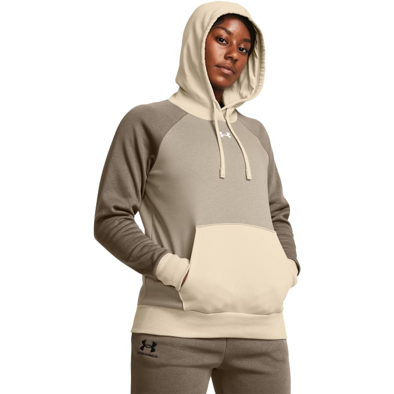 Under Armour Rival Fleece Colorblock Long-Sleeve Hoodie for Ladies