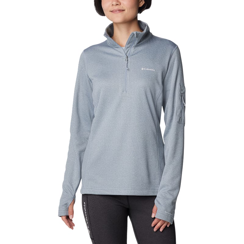 Columbia Park View Grid Fleece Long-Sleeve Half-Zip for Ladies