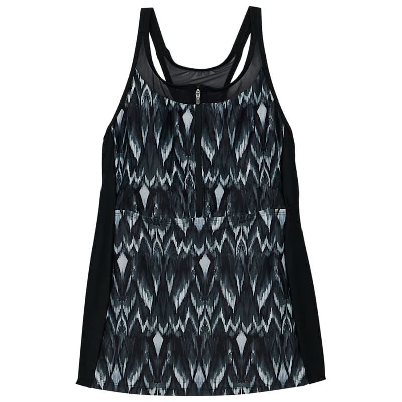 Free Country Tango Mesh Zip-Up Racerback Tankini Top for Ladies