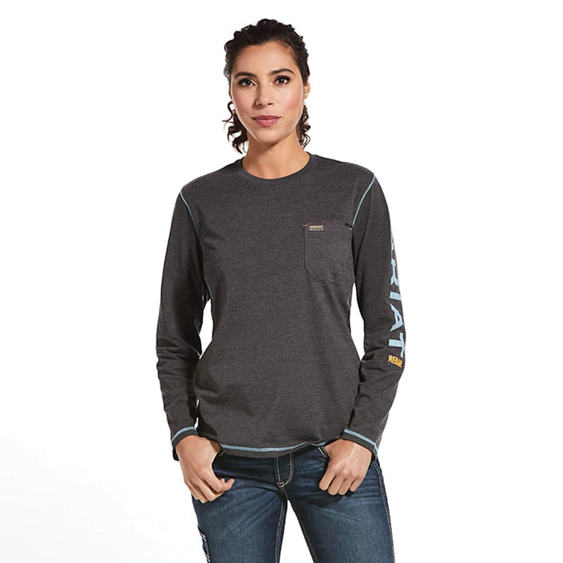 Ariat Rebar Workman Logo Long-Sleeve T-Shirt for Ladies