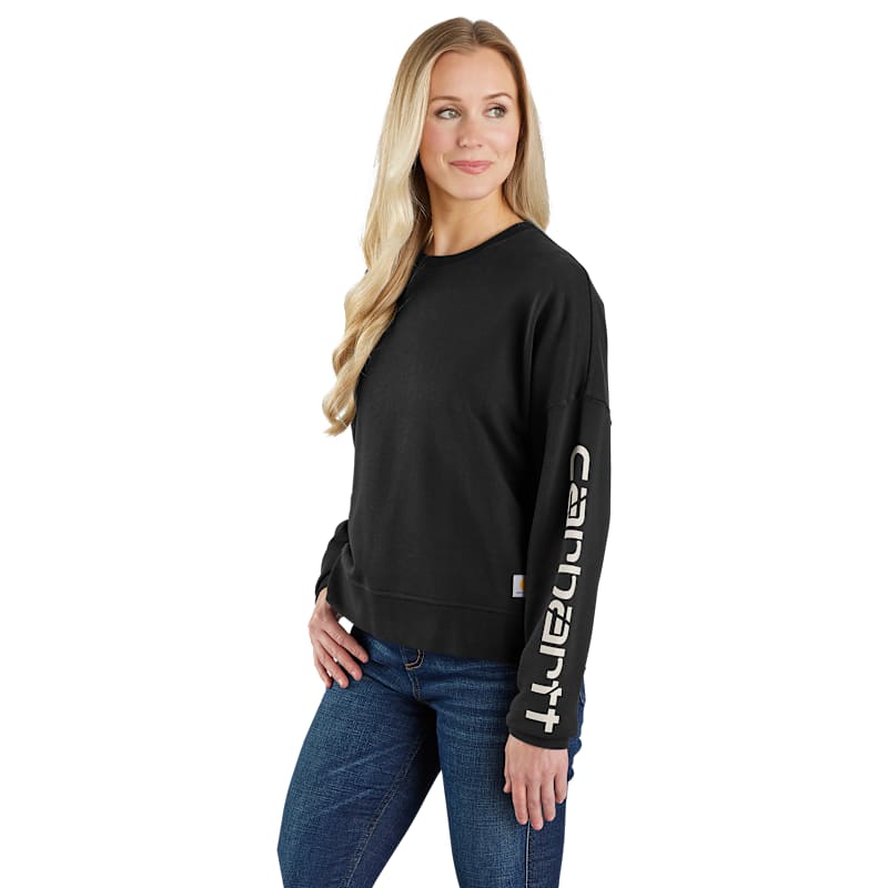 Carhartt Graphic Crew-Neck Long-Sleeve Sweatshirt for Ladies