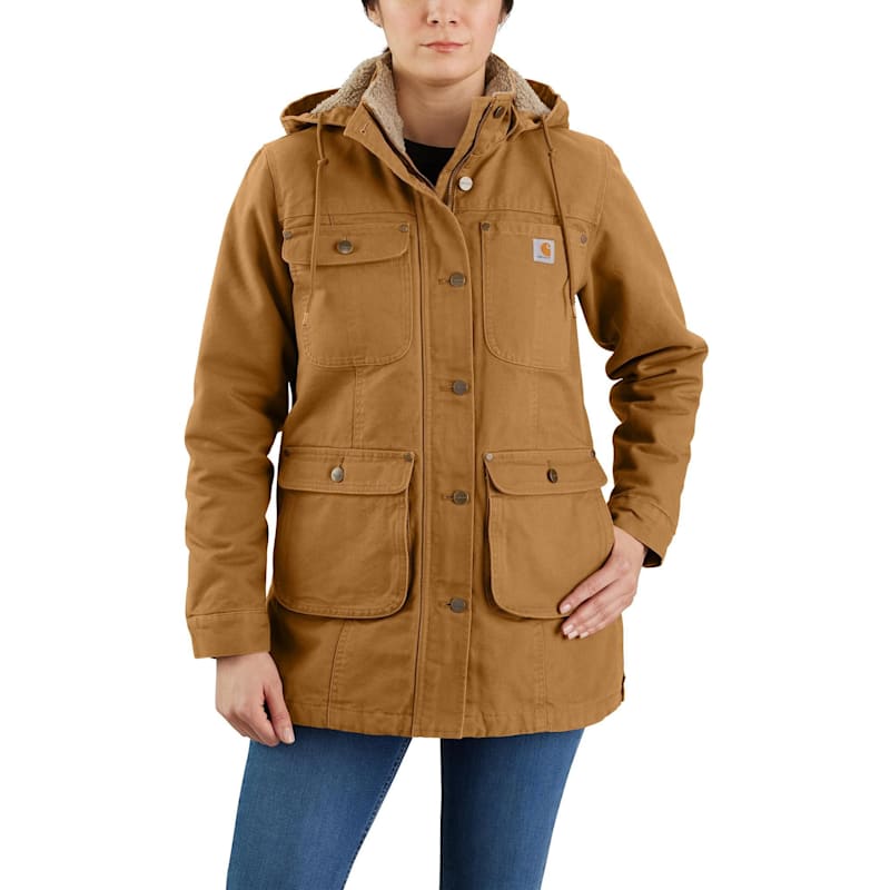 Carhartt Loose-Fit Weathered Washed Duck Coat for Ladies