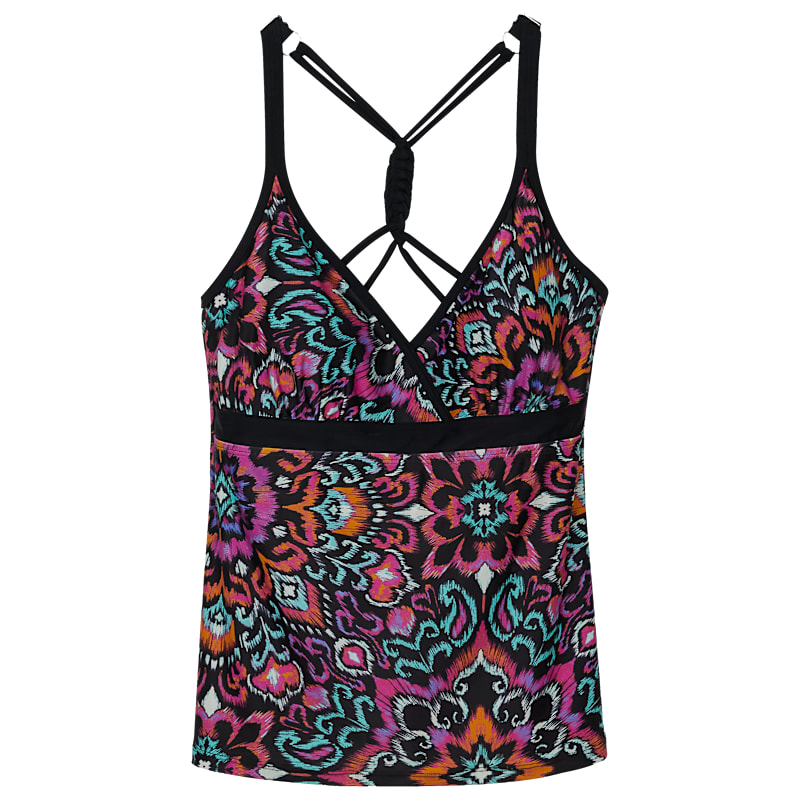 Free Country Magenta Macrame Back Tankini for Ladies