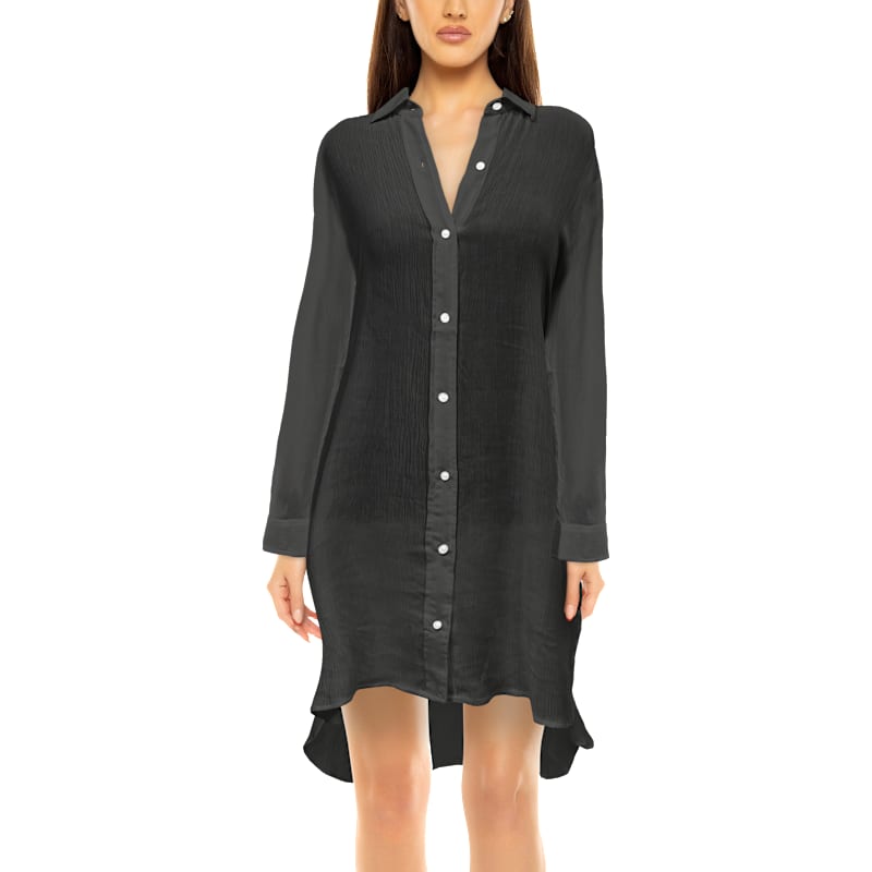 Bella Beach Button-Up Swimwear Cover-Up for Ladies