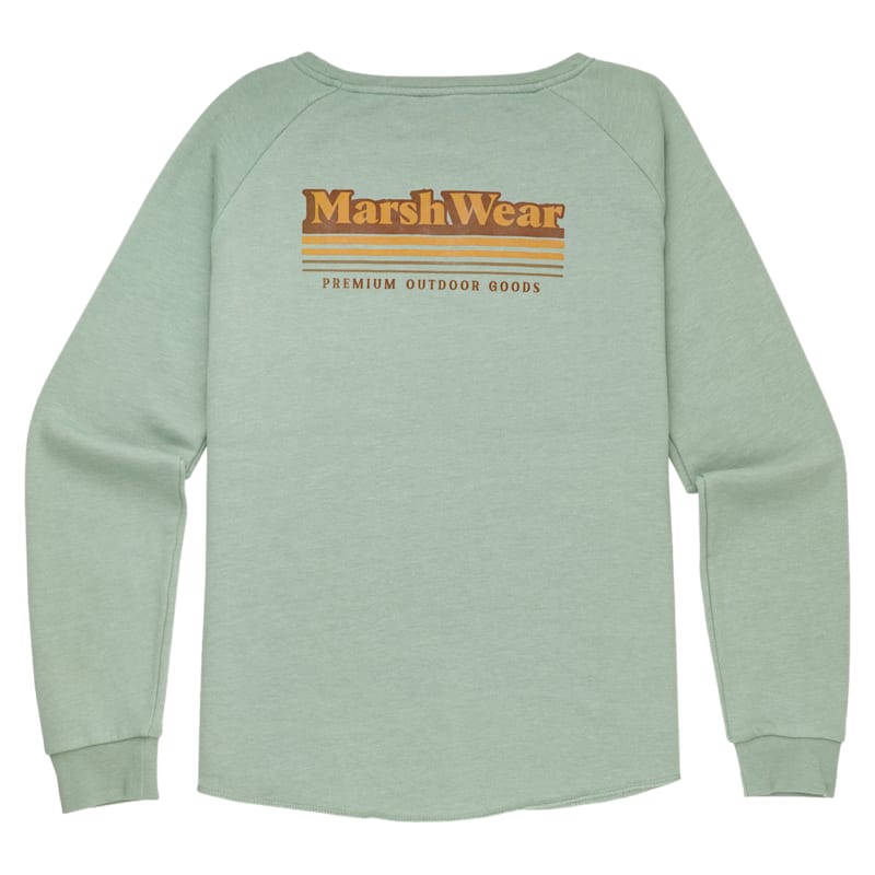 Marsh Wear Gradient Fleece Long-Sleeve Crew for Ladies