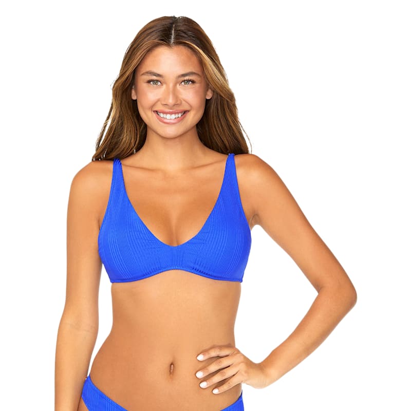 Raisins Solid Pisces Bikini Swim Top