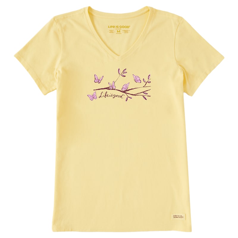 Life is Good Perch Nectar Crusher V-Neck Short-Sleeve T-Shirt for Ladies