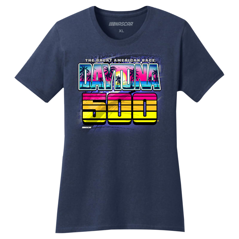 NASCAR 2025 Daytona 500 Throwback Graphic Short-Sleeve T-Shirt for Ladies