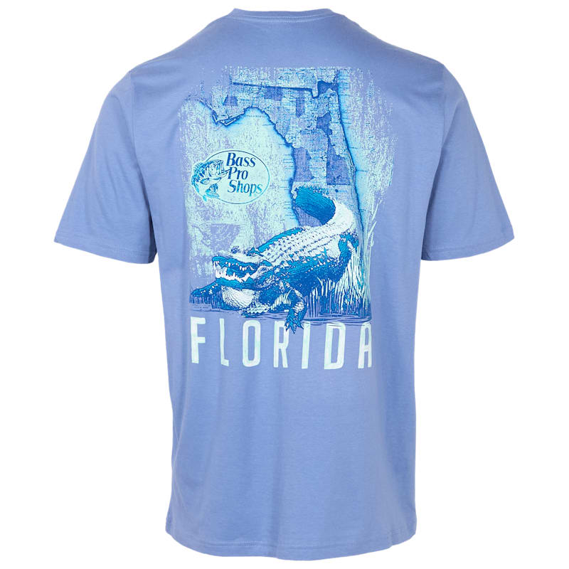 Bass Pro Shops Florida Map and Gator Short-Sleeve T-Shirt for Men
