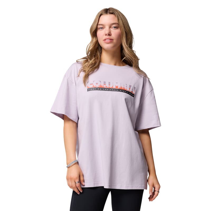 Columbia Rolling Bend Graphic Logo Oversized Short-Sleeve T-Shirt for Ladies