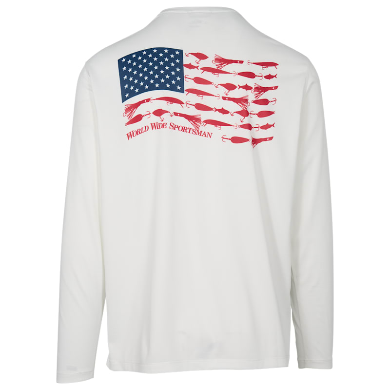 World Wide Sportsman 3D Cool Lure Flag Graphic Long-Sleeve Shirt