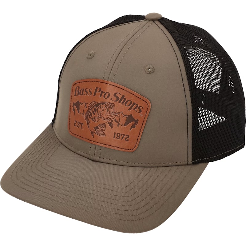 Bass Pro Shops Leather Patch Mesh-Back Cap