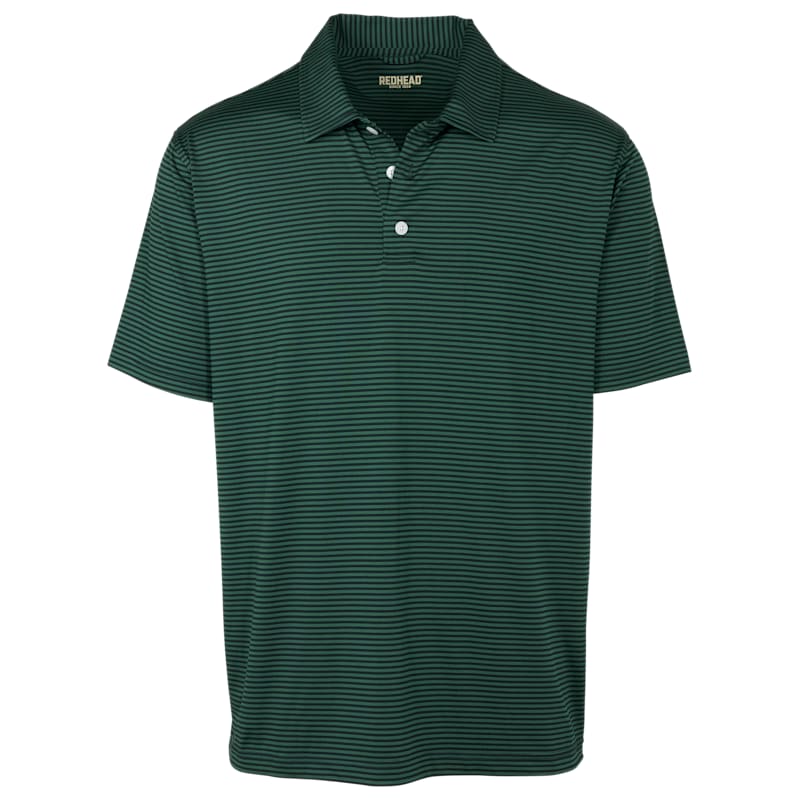 RedHead Pine Creek Pinstripe Short-Sleeve Polo