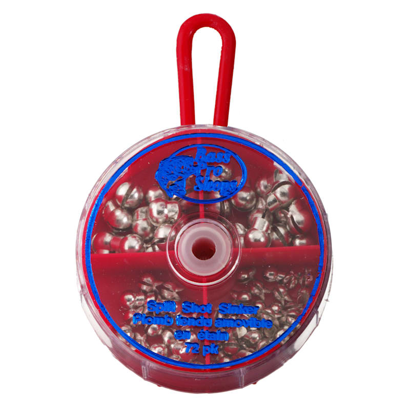Bass Pro Shops Removable Split Shot Lead-Free Weight Assortment - 72-Pieces