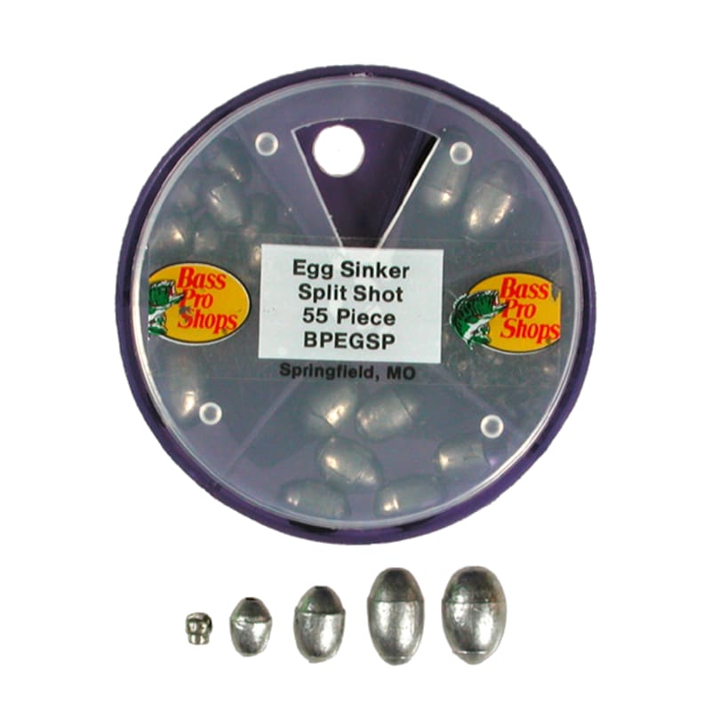 Bass Pro Shops 55-Piece Egg/Split Shot Weight Assortment
