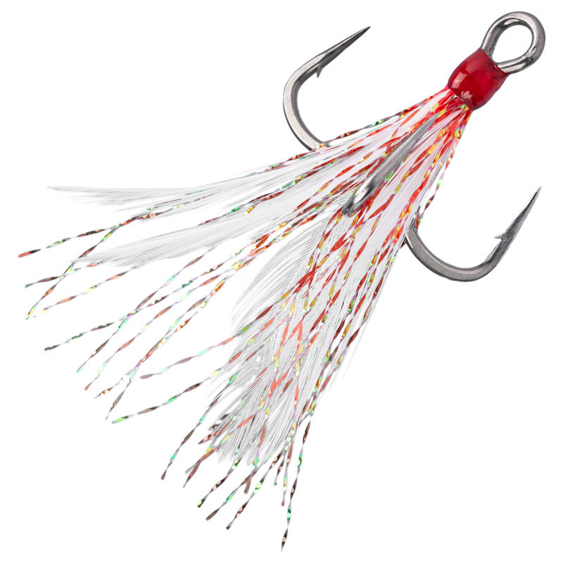 Mustad AlphaPoint In-Line Triple Grip Feathered Hook