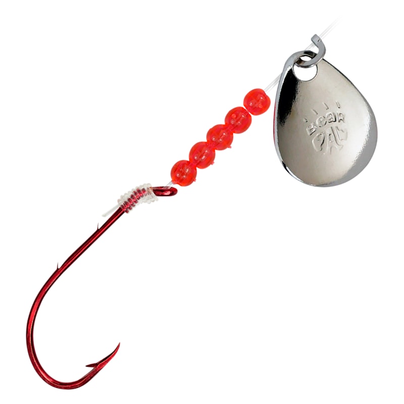Bear Paw Flicker Snelled Baitholder Hook