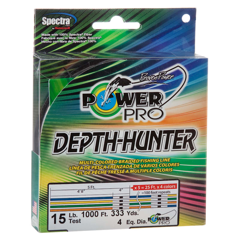 PowerPro Depth-Hunter Multi-Colored Braided Fishing Line