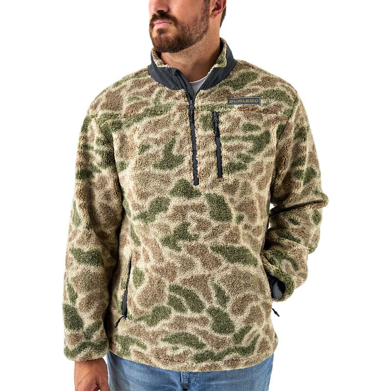 BURLEBO Sherpa Quarter-Zip Pullover