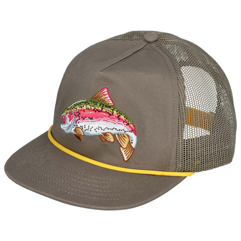 Bass Pro Shops Embroidered Trout Mesh Snapback Cap