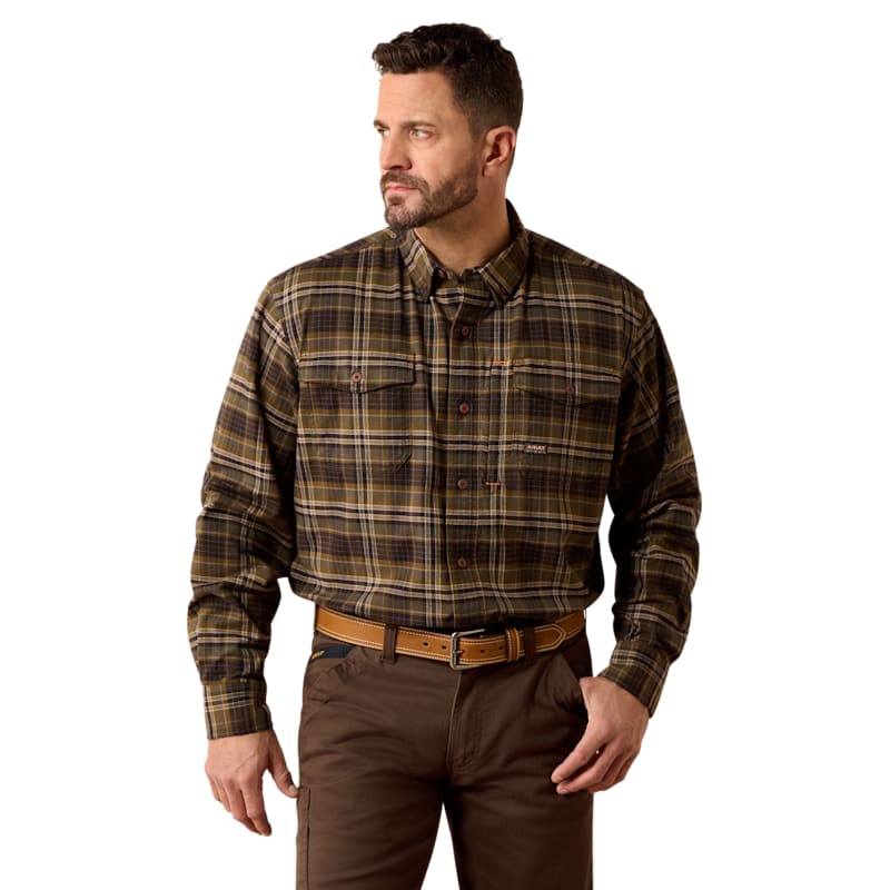 Ariat Rebar Flannel DuraStretch Long-Sleeve Work Shirt