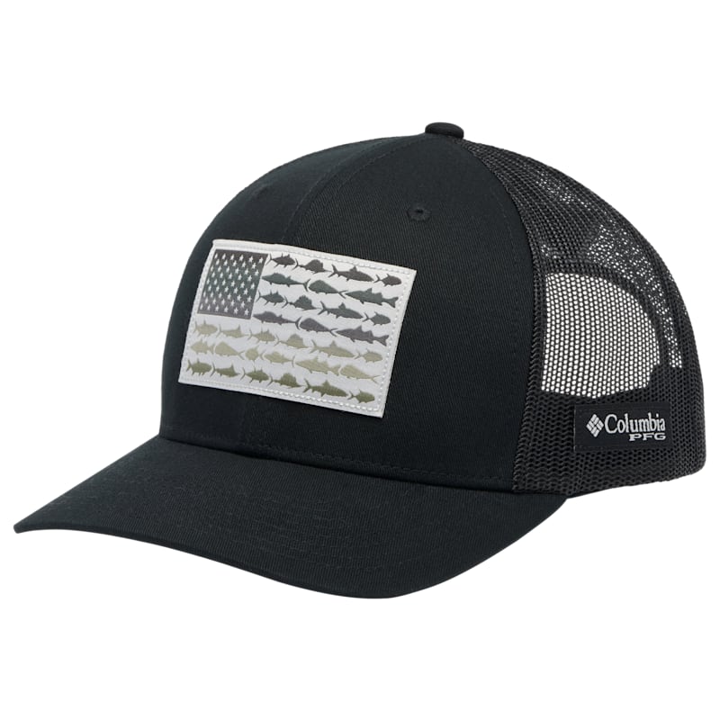 Columbia PFG Mesh Snapback Fish Flag Ball Cap