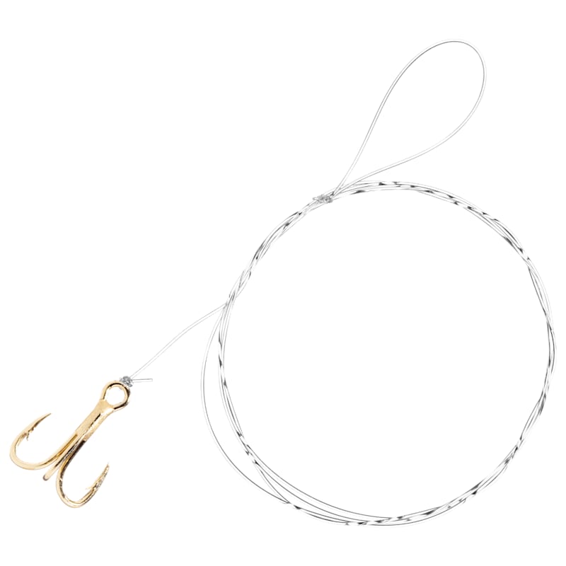 Eagle Claw Gold Treble Snelled Hook