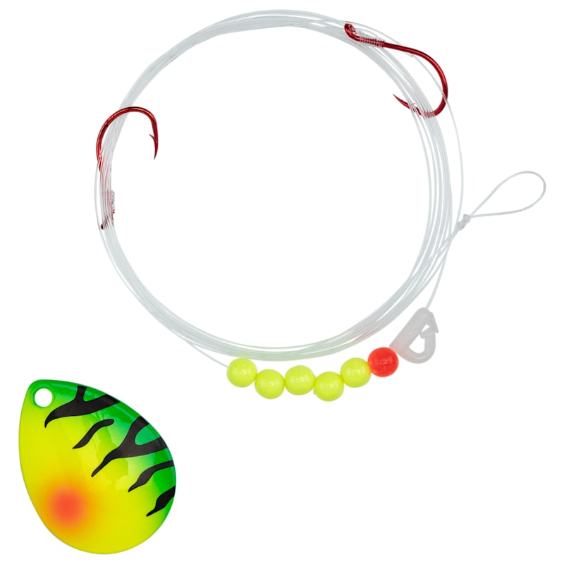 Quick Change Tiger Stripe 2-Hook Spinner Rig