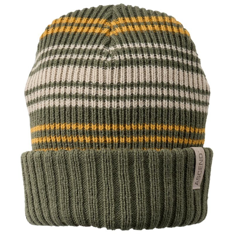 Ascend Stripe Ribbed Cuff Beanie