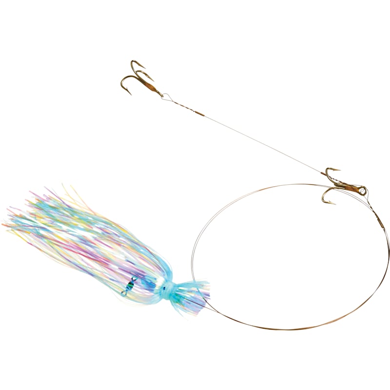 Blue Water Candy Skirted Tournament Kingfish Rigs with Feather Weights