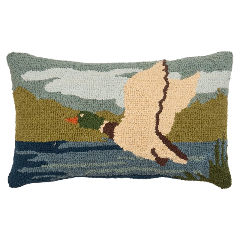 White River Home Hooked Duck Decorative Pillow