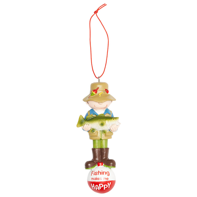 Bass Pro Shops Fisherman on Bobber Ornament