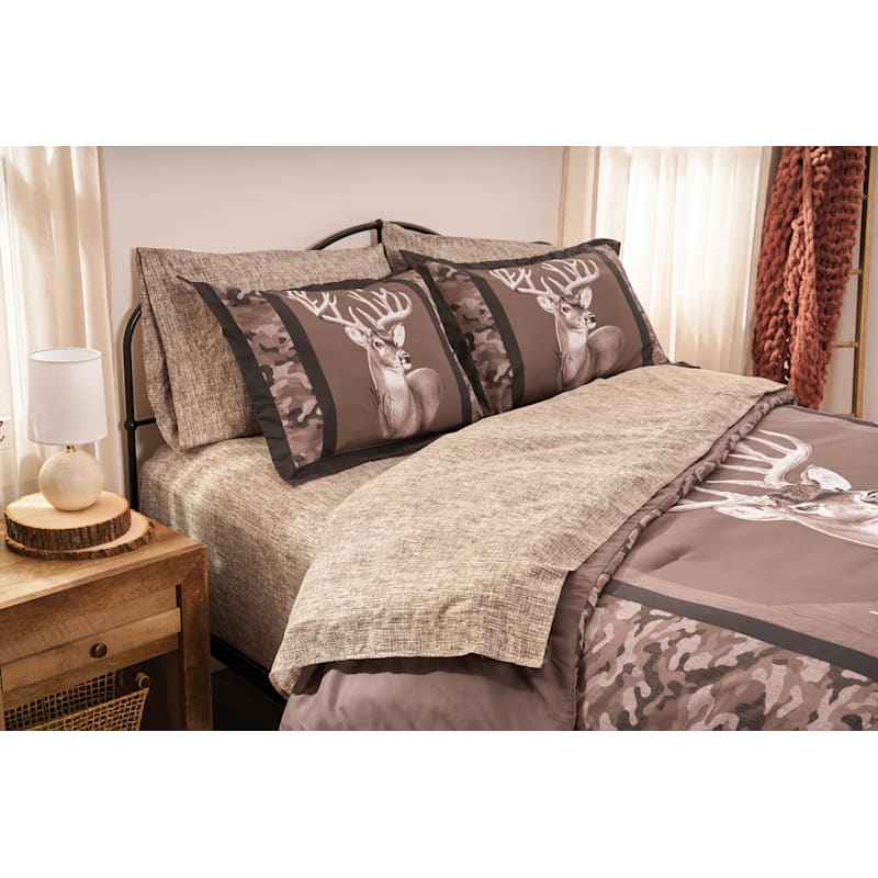 White River Home King of Bucks Bedding Collection Microfiber Sheet Set