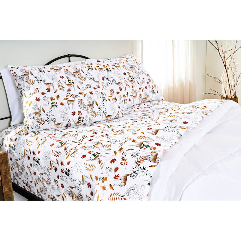 White River Home Maple Meadows Flannel Sheet Set