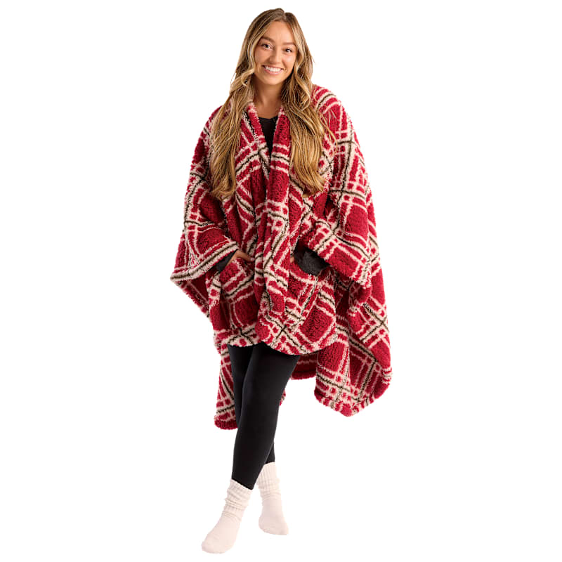 White River Home Double-Sided Sherpa Wearable Throw
