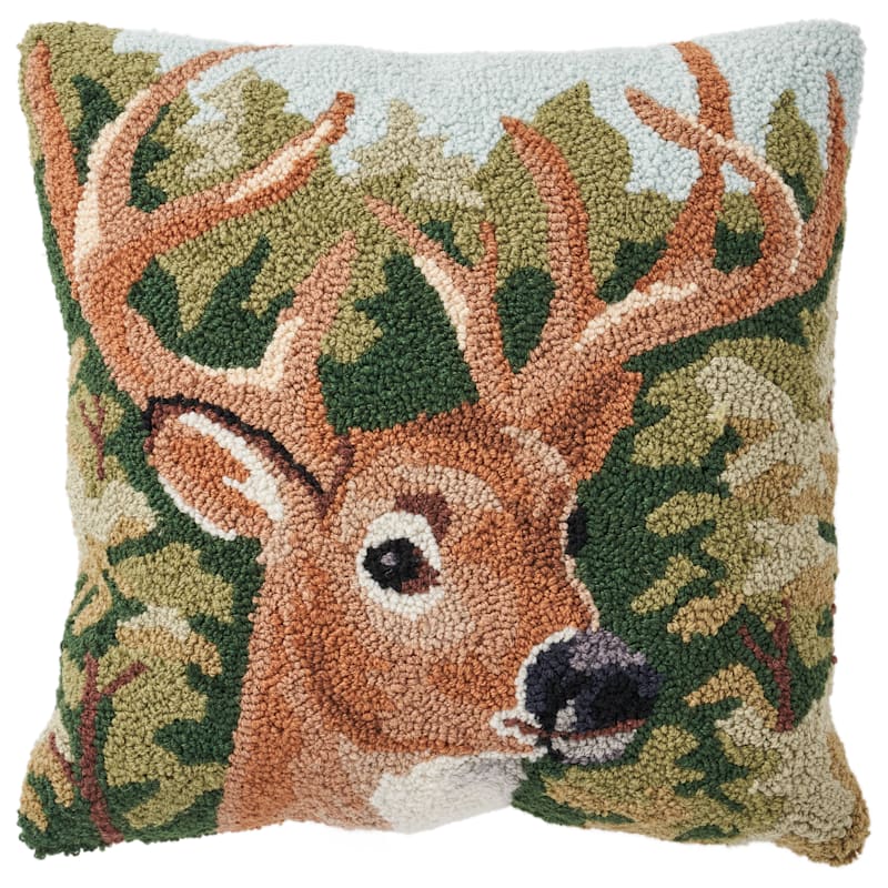 White River Home Deer Hook Decorative Pillow