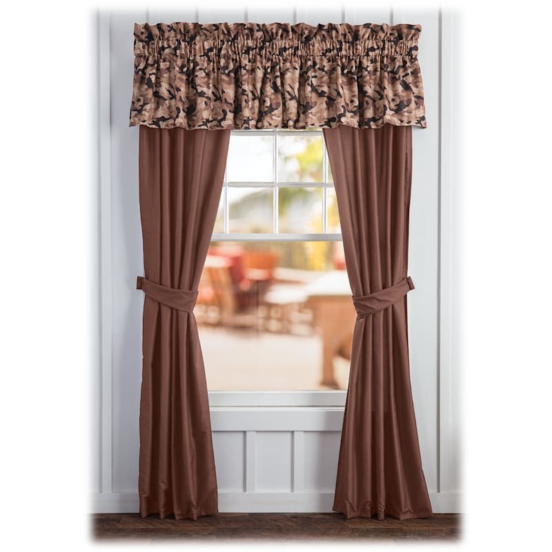White River Home King of Bucks Bedding Collection Lined Drapes or Valance