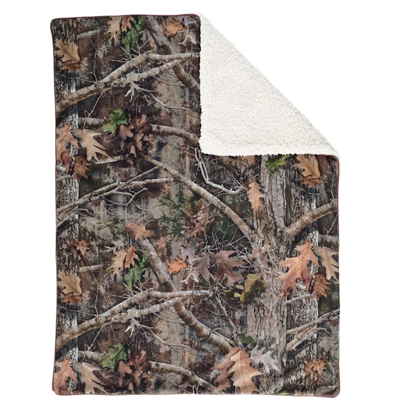 Bass Pro Shops TrueTimber Camo Printed Sherpa-Lined Baby Blanket