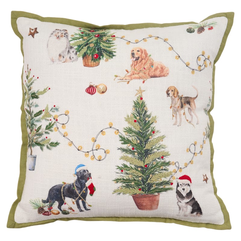 Bass Pro Shops Dog Printed and Embroidered Pillow