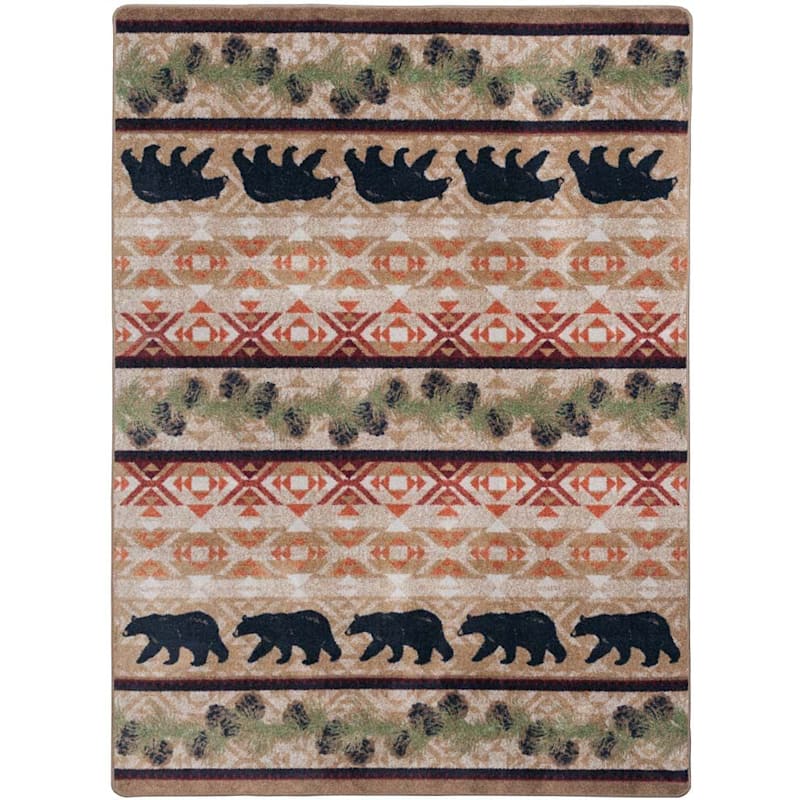 American Dakota Dell Fork Bears Area Rug