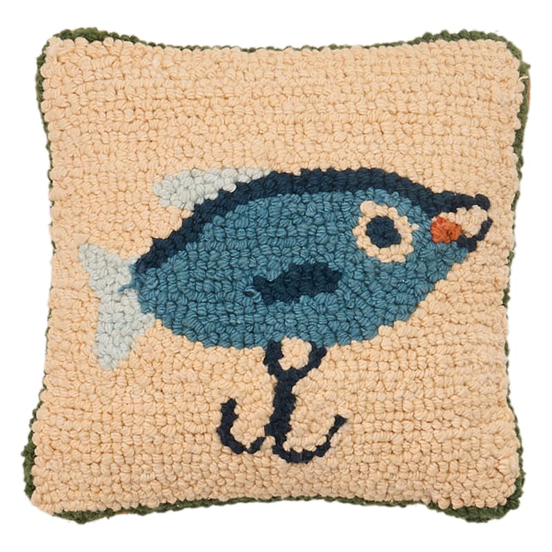 White River Home Hooked Lure Decorative Pillow