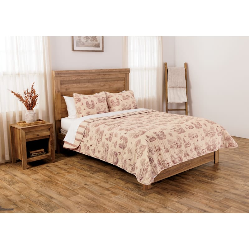 White River Home Wildwood Toile Quilt Set