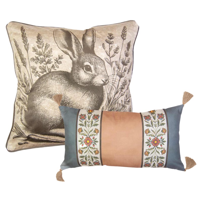 Donna Sharp Peach Rose 2-Piece Decor Pillow Set